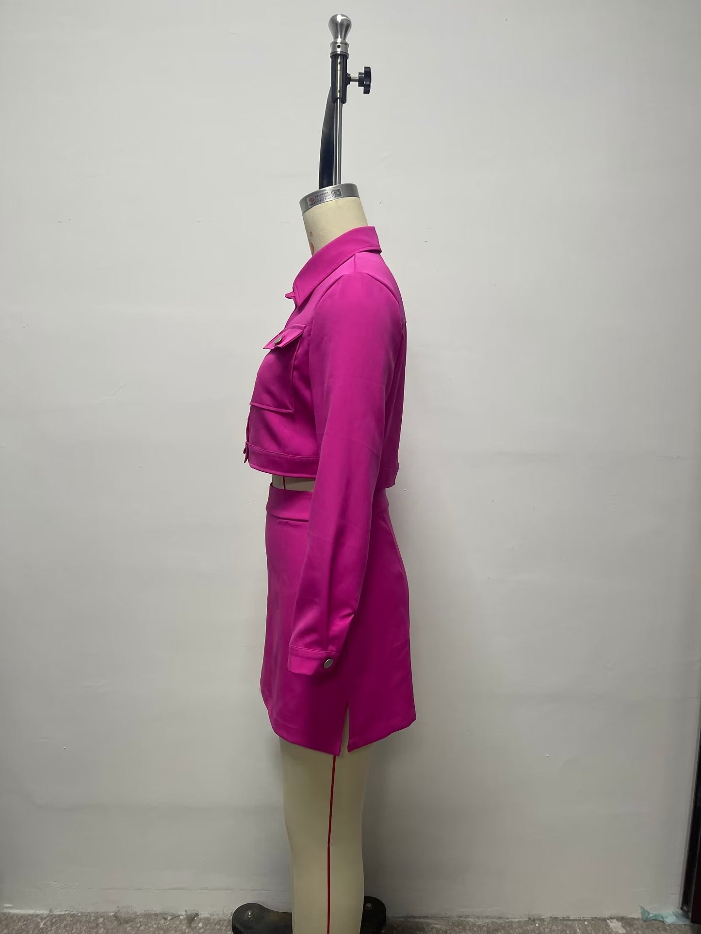 Long Sleeve Short Blazer & Skort Suit