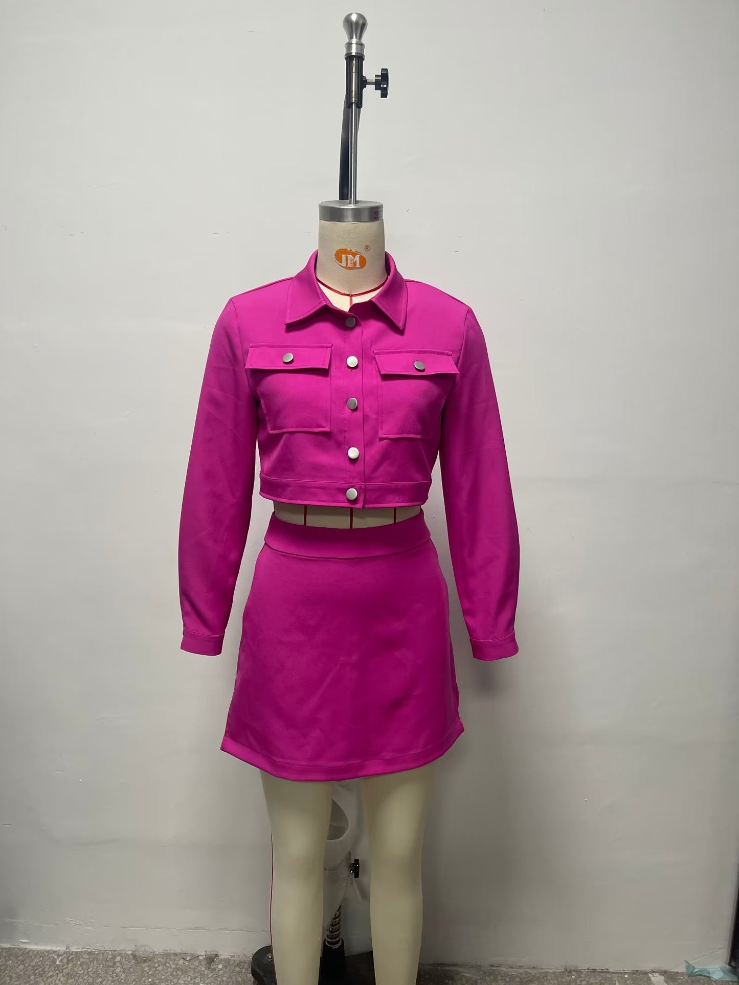Long Sleeve Short Blazer & Skort Suit