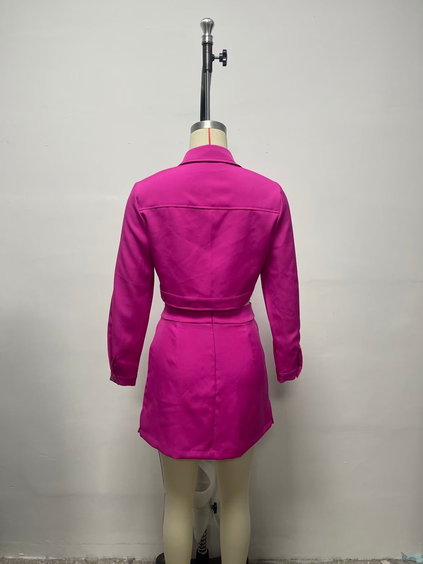 Long Sleeve Short Blazer & Skort Suit